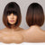 Realistic Short and Straight Ombre Blonde Hair Wigs with Bangs