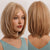 Realistic Short and Straight Ombre Blonde Hair Wigs with Bangs