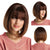 Realistic Short and Straight Ombre Blonde Hair Wigs with Bangs