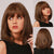 Realistic Short and Straight Ombre Blonde Hair Wigs with Bangs