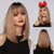 Realistic Short and Straight Ombre Blonde Hair Wigs with Bangs