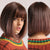 Realistic Short and Straight Ombre Blonde Hair Wigs with Bangs