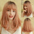 Realistic Short and Straight Ombre Blonde Hair Wigs with Bangs