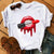 Red Lip Print Short Sleeve T-Shirt