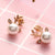 Reindeer Christmas-Inspired Pearl Earrings