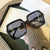 Retro Oversize Gradient Square Sunglasses