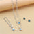 Retro Square Shape Rhinestone Necklace, Earrings, and Bracelet Jewelry Set