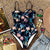 Retro Style Tropical Floral One Piece Bikini Swimsuit