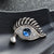 Rhinestone Filled Eye Shape Brooch Pins