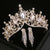 Rhinestone Studded Bridal Fashion Crown with Tassel Earrings Jewelry Set