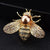 Rhinestone Studded Honey Bee Pearl Brooch Pin