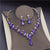 Rhinestone Studded Waterdrop Necklaces and Earrings Jewelry Set