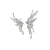 Rhinestone Studded Whimsical Angel Wings Dangle Earrings Collection