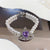 Rhinestone and Pearl Embellished Purple Heart Charm Jewelry