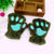 Roaring Soft Plush Bear and Cat Paw Fingerless Wrist Gloves