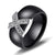 Romantic Black and White Ceramic Ring