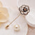 Rose Flower With Pearl Brooch Pins