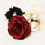 Rose Flower with Pearl Rhinestone Elastic Hair Ties