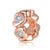 Rose Gold Themed Rhinestone Charm Beads