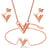 Delicate V-Shaped Geometric Clavicle Chain Pendant Necklace Jewelry Sets
