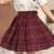 Checkered Summer High Waist Flounce Mini Skirts