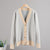 Cozy Stripe Standard Collar Cardigan