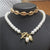 Sea Shell and Pearls Choker Necklace and Bracelet