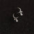 Shimmering Crescent Moon Tassel Zircon Earrings