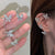 Shining Rhinestone Bejeweled Long Tassel Ear Cartilage Cuff Earrings