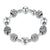Silver Chain Bracelet with Love and Flower Charms