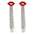 Shimmer and Shine Oversized Rhinestone Dollar Money Sign Drop Earrings
