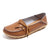 Simple Bow Soft Leather Slip-On Moccasin Boat Shoes