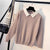 Slim Fit Turn-Down Collar Knitted Long Sleeve Sweaters