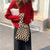 Small and Cute Checkered Knitted Tote Handbags