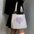 Smooth Vegan Leather Cute Two Tone Huge Love Heart Pattern Shoulder Bags