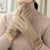 Snug Fit Warm Winter Gloves with Chic Bow Decor