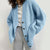 Soft Oversized Knitted V-neck Cardigan Sweaters