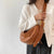 Soft Vegan Leather Crescent-shaped Hobo Crossbody Bags