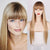 Soft and Long Voguish Ombre Gray Hair Wigs with Bangs
