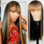 Soft and Long Voguish Ombre Gray Hair Wigs with Bangs