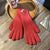 Fluffy and Warm Solid-Colored Knitted Winter Gloves