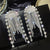 Sparkling Full Rhinestone Fashion Long Tassel Drop Earrings Collection