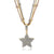 Sparkly Long Multi Layer Chain Necklace With Full Rhinestone Pendant
