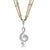 Sparkly Long Multi Layer Chain Necklace With Full Rhinestone Pendant