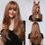 Splendid Colored Ombre Pink Wavy Hair Wigs with Bangs