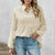 Spring Trend Embroidered Lace Detail Ruffled Collar V-Neck Lantern Sleeve Blouses