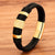 Stainless Steel Double-Layer Braided Vegan Leather Wrap Bracelets