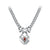 Stainless Steel Love Heart Lock Pendant Chain Necklaces