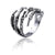 Stainless Steel Retro Gothic Dragon Claw Resizable Open Rings