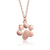 Sterling Silver Cute Dog Paw Print Pendant Necklace